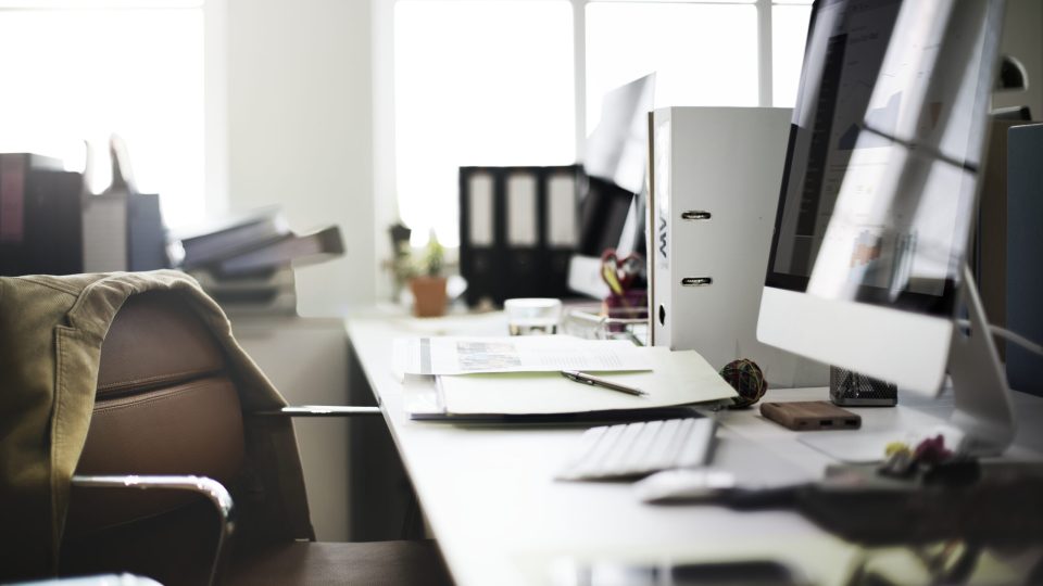 Contemporary Room Workplace Office Supplies Concept